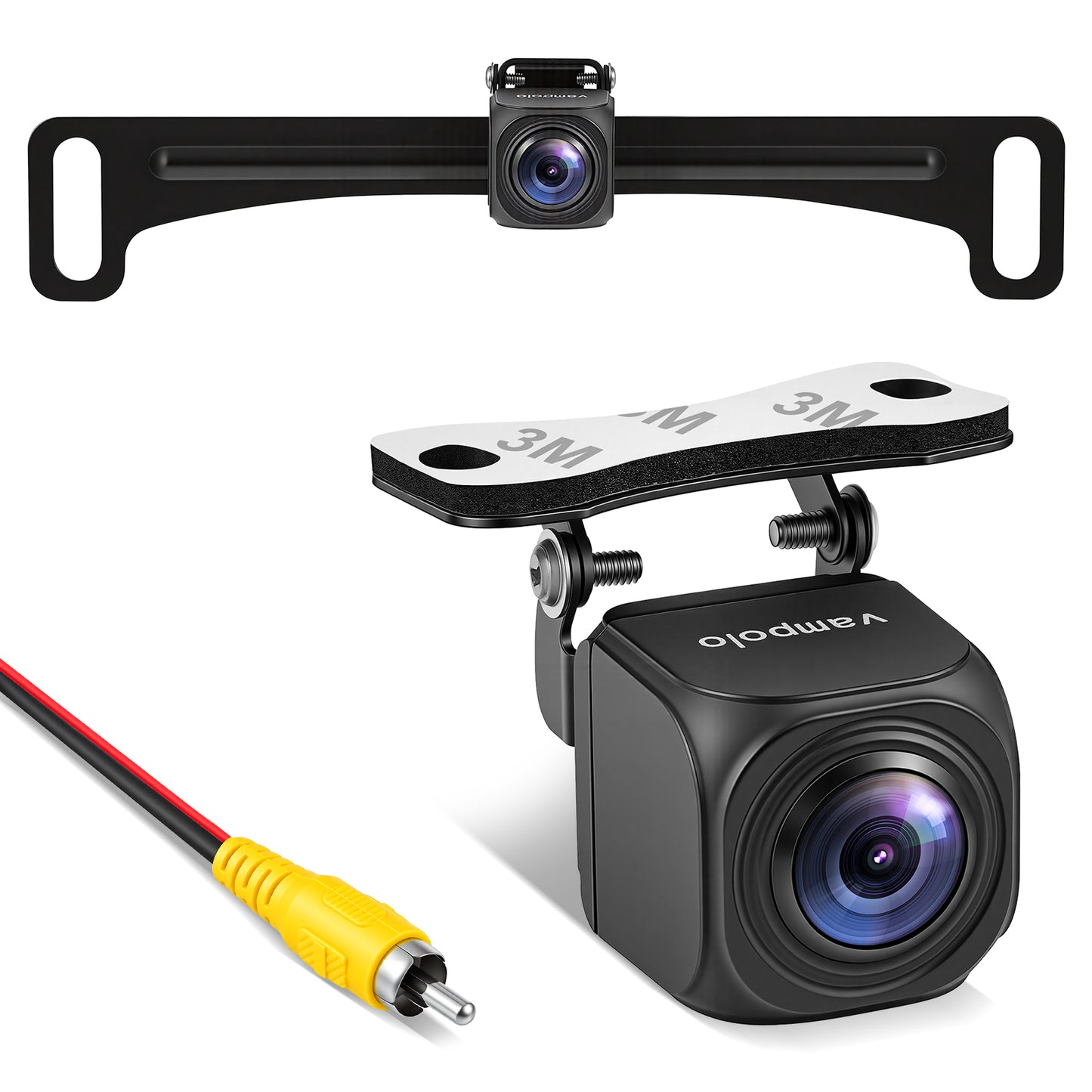Backup Camera, AHD 1080P Metal Rear View & Front View Camera, 170° Wide Angle Rearview Reversing Camera with Clear Night Vision, IP69 Waterproof Universal Reverse Camera for Car SUV RV Pickup