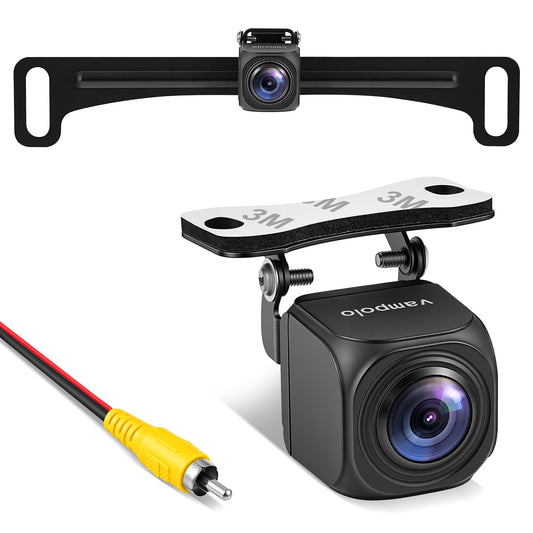 Backup Camera, AHD 1080P Metal Rear View & Front View Camera, 170° Wide Angle Rearview Reversing Camera with Clear Night Vision, IP69 Waterproof Universal Reverse Camera for Car SUV RV Pickup