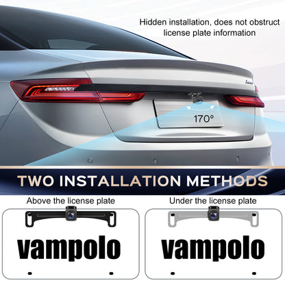 Backup Camera, AHD 1080P Metal Rear View & Front View Camera, 170° Wide Angle Rearview Reversing Camera with Clear Night Vision, IP69 Waterproof Universal Reverse Camera for Car SUV RV Pickup