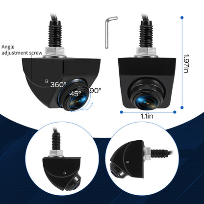 Backup Camera with Switchable Front View - 1080P Metal AHD, 170° Wide Angle Rearview, Super Clear Night Vision, IP69 Waterproof Reverse - Universal for Cars, Trucks, SUVs, Vans (Black)
